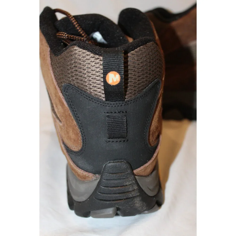 Merrell Men's Moab 3 Mid Waterproof Hiking Boots‎ NWOB EARTH BROWN SZ 14